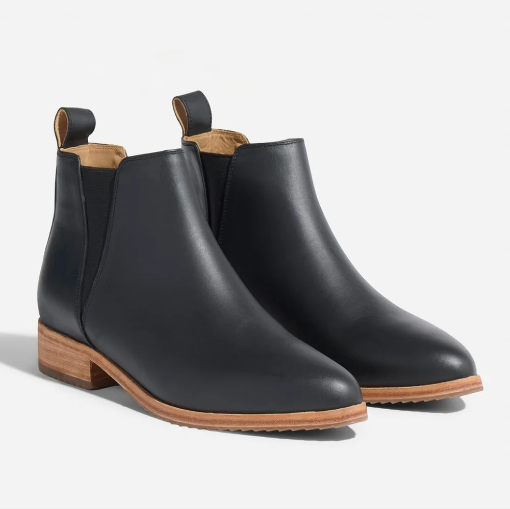 🎉 SALE 🎉 NIB Nisolo Classic Chelsea Black Leather Ankle Boots